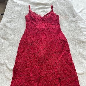 Red dress with adjustable straps